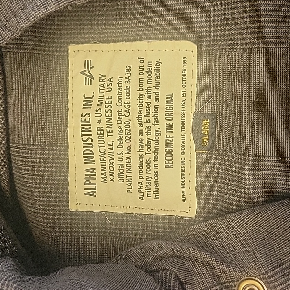 Athentic Alpha industries flight jacket